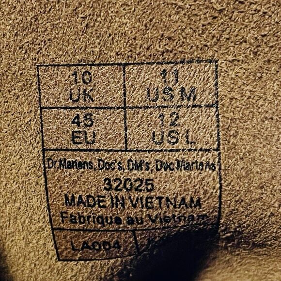 Dr Martens 1460 Artimus Leather Lace Up Khaki Brown M 11 W 12 Boots 32025777 - Picture 7 of 8